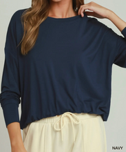 Load image into Gallery viewer, Umgee -  Double Lined Bamboo Bubble Hem Long Sleeve Top