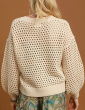 Load image into Gallery viewer, Umgee - Open Knit Crochet Pullover Sweater