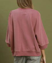 Load image into Gallery viewer, Umgee - Mineral Wash Lace Patch Pullover