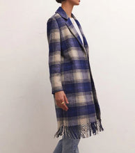 Load image into Gallery viewer, Z Supply -Ynez Fringed Plaid Coat Final Sale Item!
