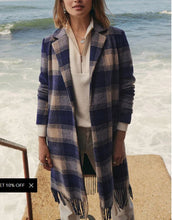 Load image into Gallery viewer, Z Supply -Ynez Fringed Plaid Coat Final Sale Item!
