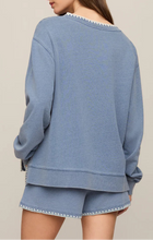 Load image into Gallery viewer, Z SUPPLY- Cam Knit Denim Whipstitch Top