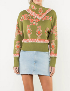 THML Clothing - Long sleeve print sweater