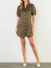Load image into Gallery viewer, THML Clothing - Puff sleeve V neck dress