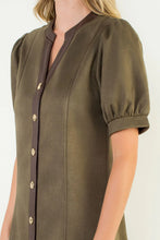Load image into Gallery viewer, THML Clothing - Puff sleeve V neck dress