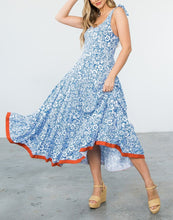 Load image into Gallery viewer, THML Clothing - Flower Print Tie Straps Maxi Dress
