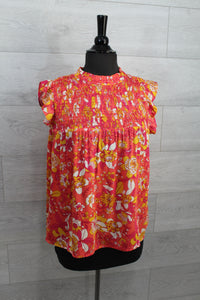 THML Clothing -  Smocked Floral Top- FINAL SALE ITEM!